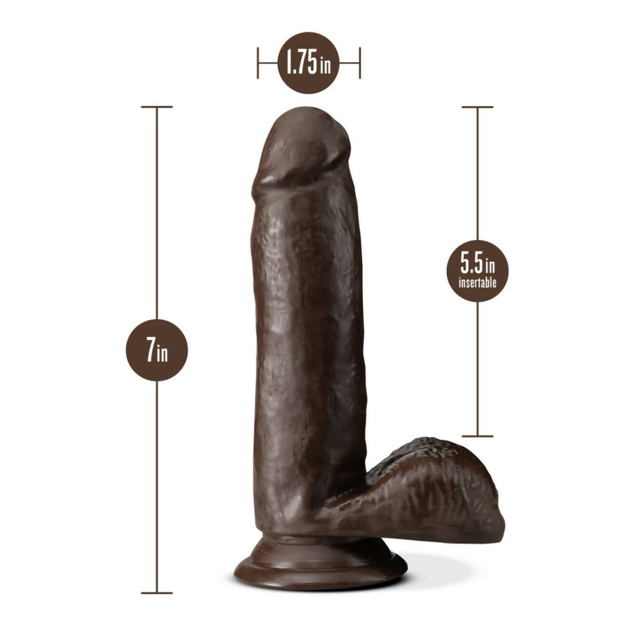 Dr Skin Plus In Poseable Girthy Dildo Chocolate Sextoyzone