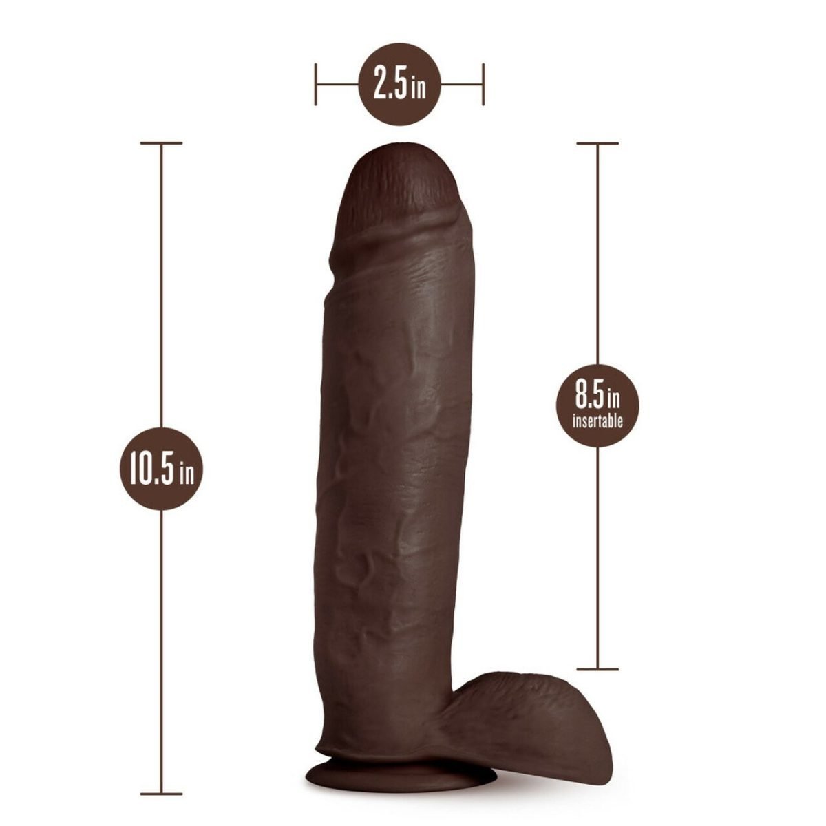 Au Naturel Huge In Dildo Chocolate Sextoyzone