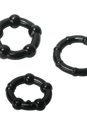 Black Performance Erection Rings - Packaged