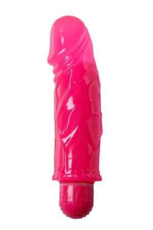 Pink Vibrating 6.75 inch Jelly Dong