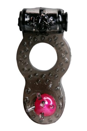 Double Dipper Vibrating Cock Ring with Anal Bead