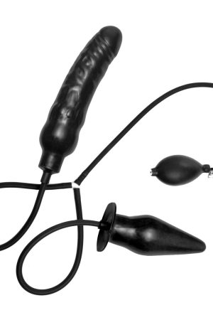 Deuce Double Penetration Inflatable Dildo and Anal Plug