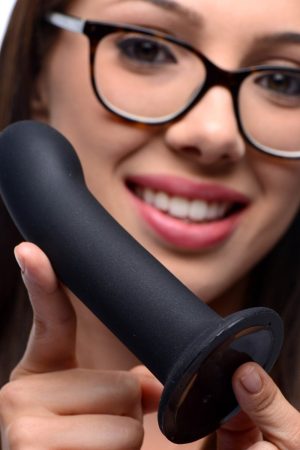 Black Silicone Strap-on Dildo - Large