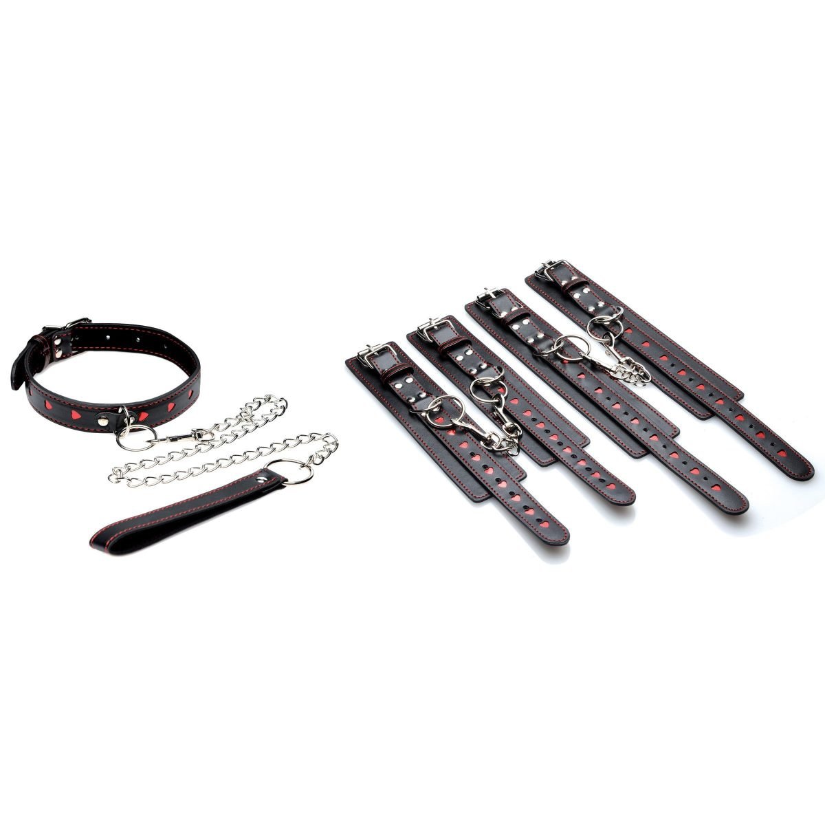 Heart Ache 5 Piece Heart Accented Bondage Set