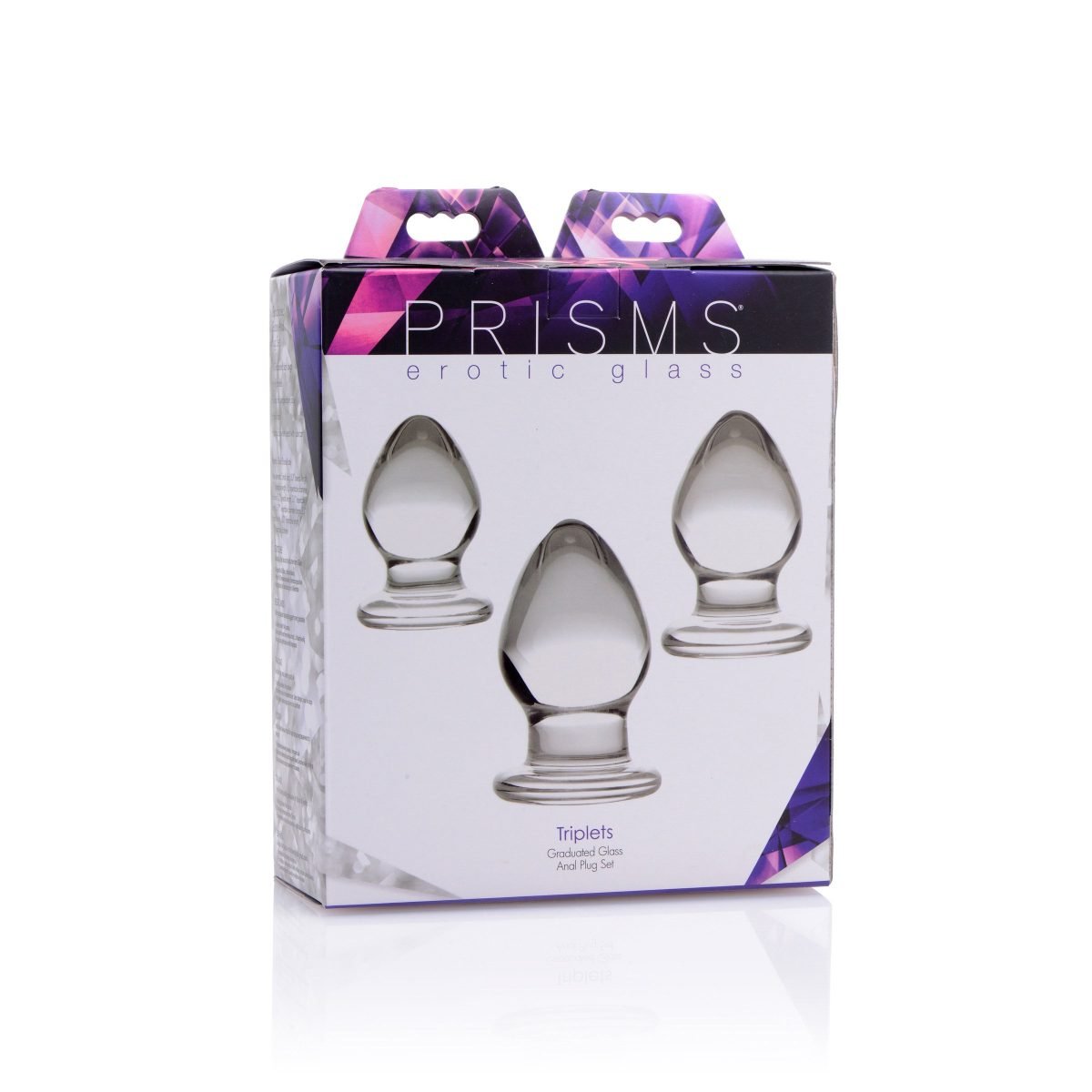 Triplets 3 Piece Glass Anal Plug Kit - Image 4