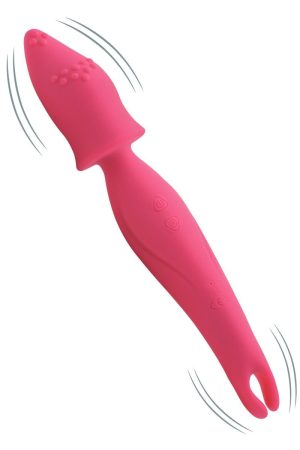 Dual Diva 2 in 1 Silicone Massager- Pink