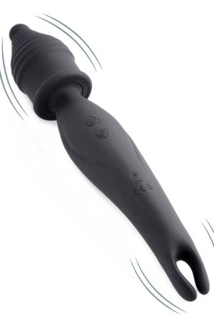 Dual Diva 2 in 1 Silicone Massager- Black