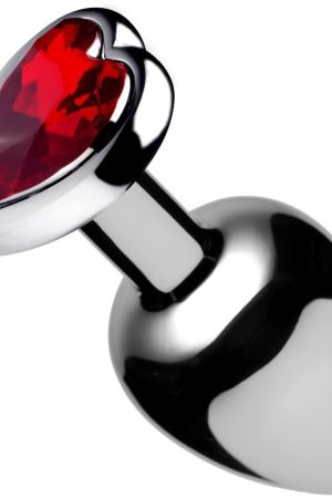 Red Heart Gem Anal Plug- Large