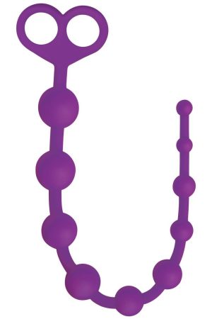 Perfect 10 Silicone Anal Beads - Purple