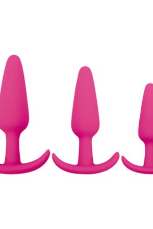 Rump Rockers 3 Piece Silicone Anal Plug Set - Pink
