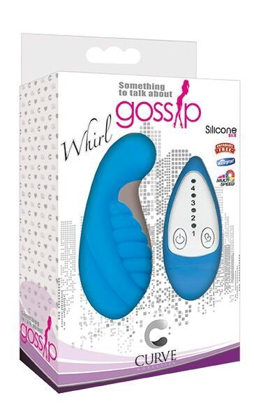 Whirl 4x Silicone Remote Vibe - Blue - Image 3