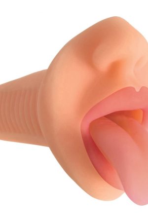 Mistress Courtney Vibrating Mouth Stroker- Flesh