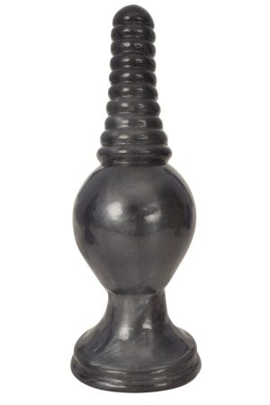 The King Ribbed Tip Anal Plug ? Black