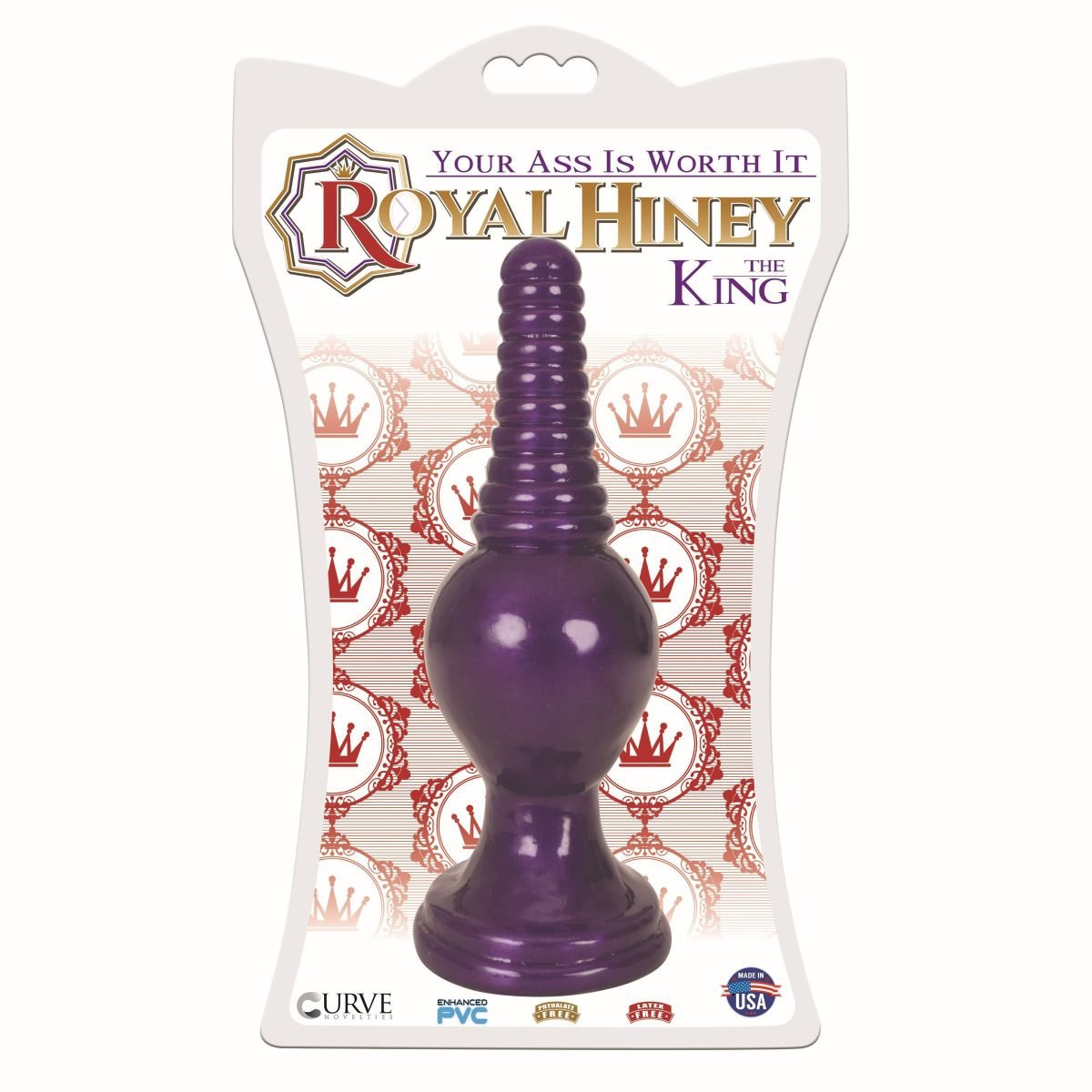 The King Ribbed Tip Anal Plug ? Purple - Image 3
