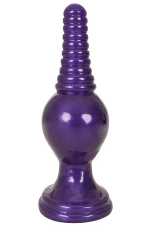 The King Ribbed Tip Anal Plug ? Purple