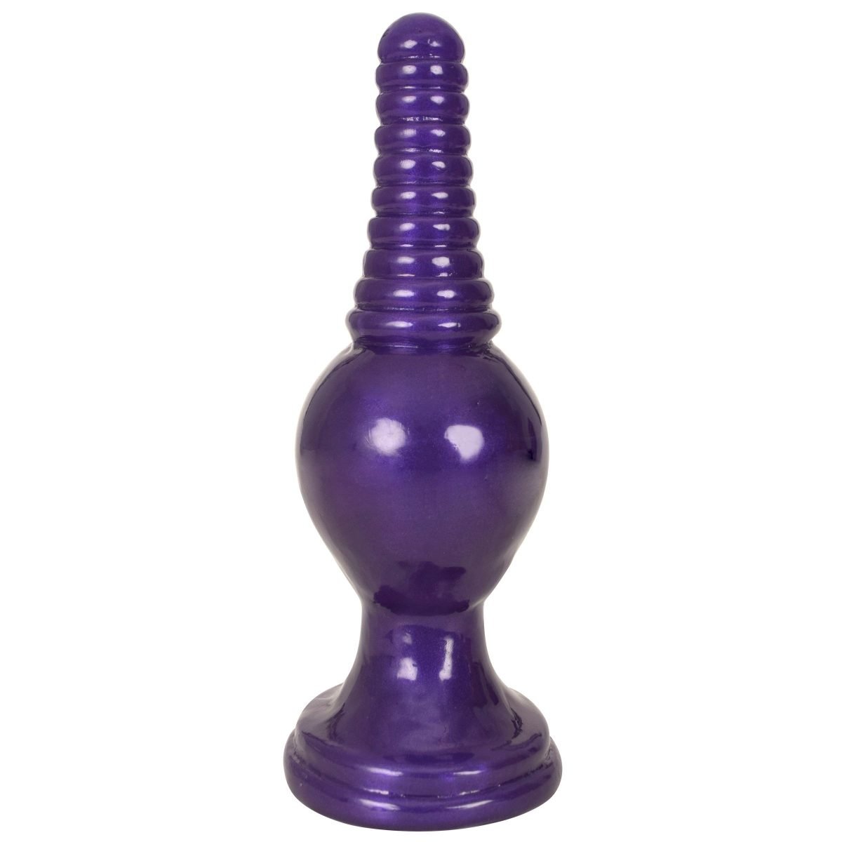 The King Ribbed Tip Anal Plug ? Purple