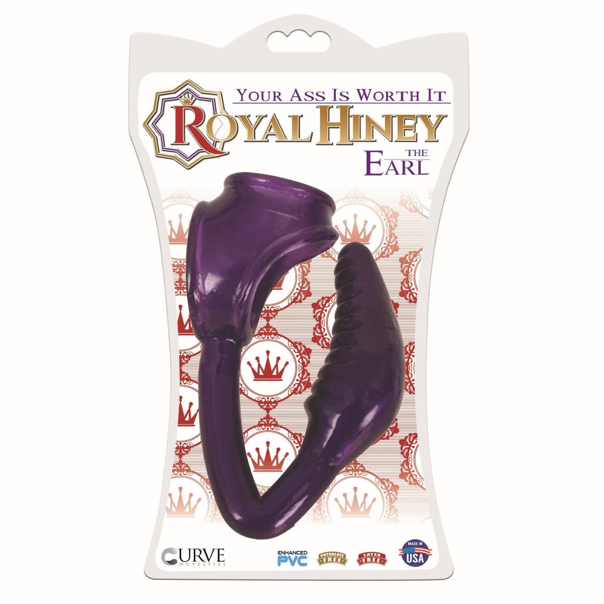 The Earl Cock and Ball Ring with Anal Plug -Purple - Image 3