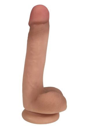 Easy Riders 7 Inch Dual Density Dildo With Balls - Flesh