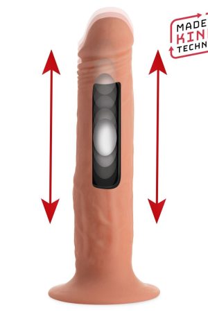 Kinetic Thumping 7X Remote Control Dildo - Medium