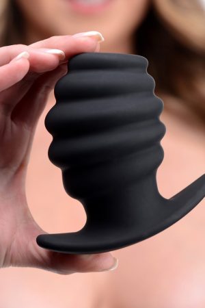 Hive Ass Tunnel Silicone Ribbed Hollow Anal Plug - Large
