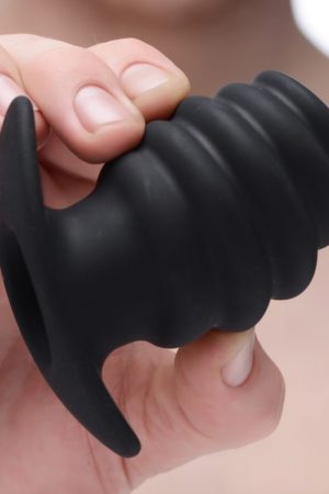 Hive Ass Tunnel Silicone Ribbed Hollow Anal Plug - Medium