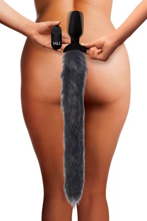 Remote Control Vibrating Fox Tail Anal Plug