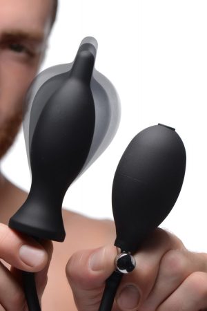 Dark Inflator Silicone Inflatable Anal Plug