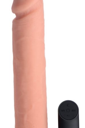 Big Shot Vibrating Remote Control Silicone Dildo - 10 Inch