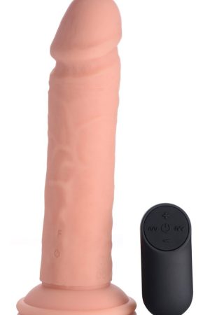 Big Shot Vibrating Remote Control Silicone Dildo - 8 Inch