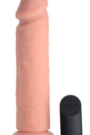Big Shot Vibrating Remote Control Silicone Dildo - 9 Inch
