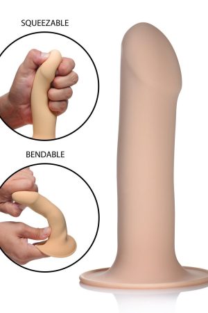Squeezable Phallic Dildo - Flesh