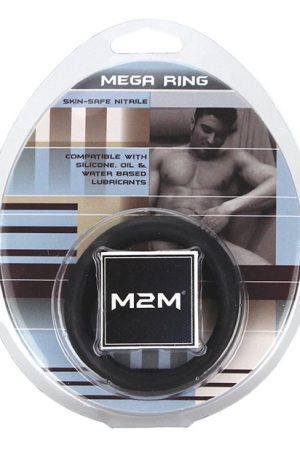 M2M Mega Nitrile Cock Ring - Large Black