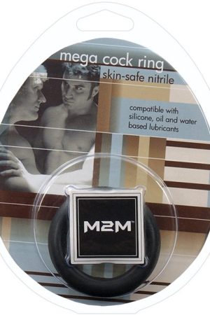 M2M Mega Nitrile Cock Ring - Small Black