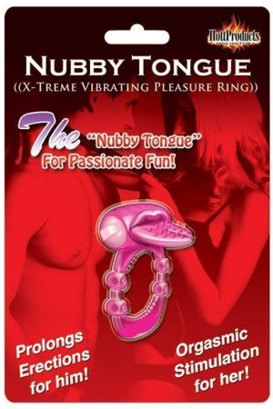 Nubby Tongue X-treme Vibrating Pleasure Ring - Magenta