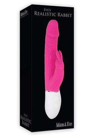 Adam & Eve  Realistic Rabbit Dual Stimulator - Pink