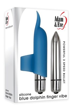 Adam & Eve Dolphin Finger Vibe - Blue