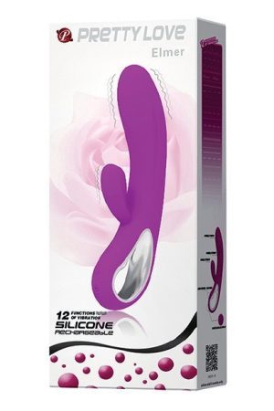 Pretty Love Elmer Rabbit w/Handle - 12 Function Fuchsia