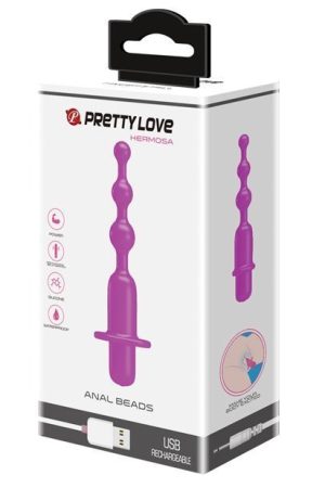 Pretty Love Hermosa Anal Beads Vibrator - 12 Function Fuchsia