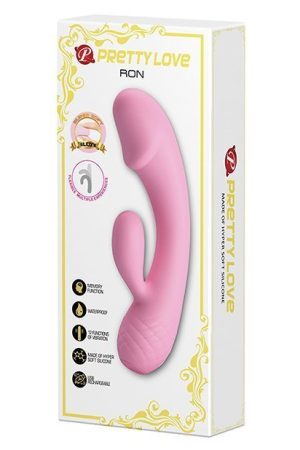 Pretty Love Ron Phallic Liquid Silicone Rabbit - Pink
