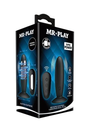 Mr.Play Remote Control Vibrating Plug - Black
