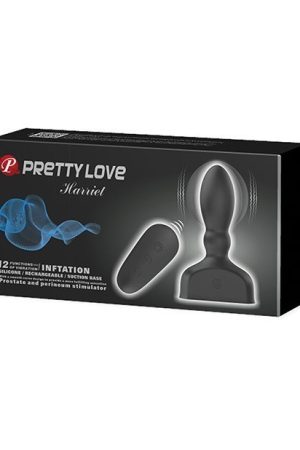 Pretty Love Harriet Inflating Butt Plug - Black