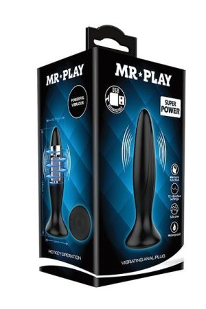 Mr. Play Vibrating Anal Plug - Black