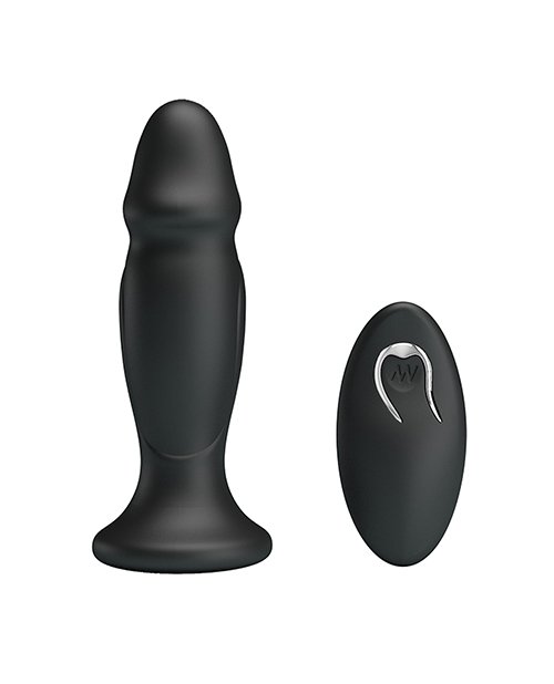 Mr. Play Phallic Vibrating Anal Plug - Black - Image 2