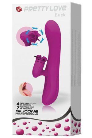 Pretty Love Buck Spinning Propeller Rabbit - 11 Function Fuchsia