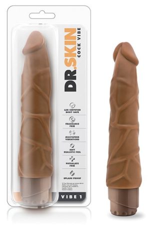 Blush Dr. Skin 9" Cock Vibe 1 - Mocha