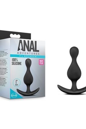 Blush Anal Adventures Wave Plug - Black