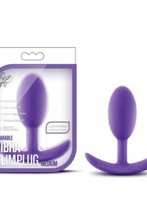 Blush Luxe Wearable Vibra Slim Plug Medium - Purple