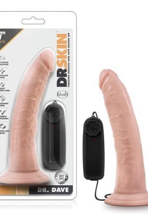 Blush Dr. Skin Dr. Dave 7" Cock w/Suction Cup - Vanilla