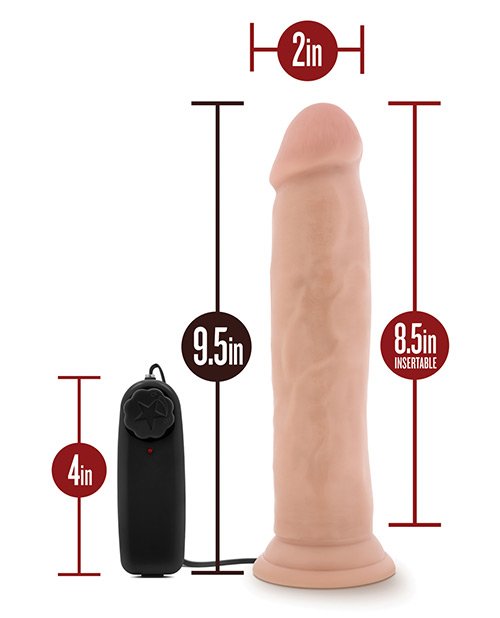 Blush Dr. Skin Dr. Throb 9.5" Cock w/Suction Cup - Vanilla - Image 3