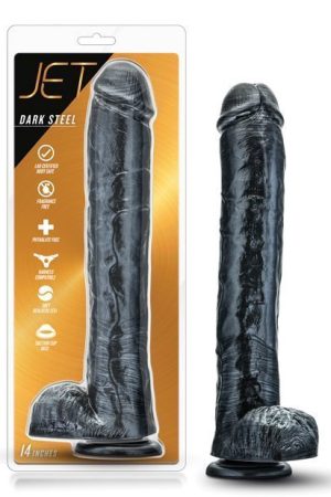Blush Jet Dark Steel 14" Cock - Black